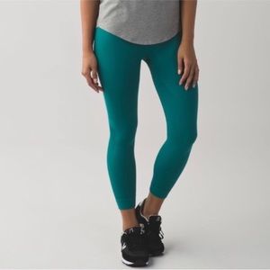 Lululemon crops in teal